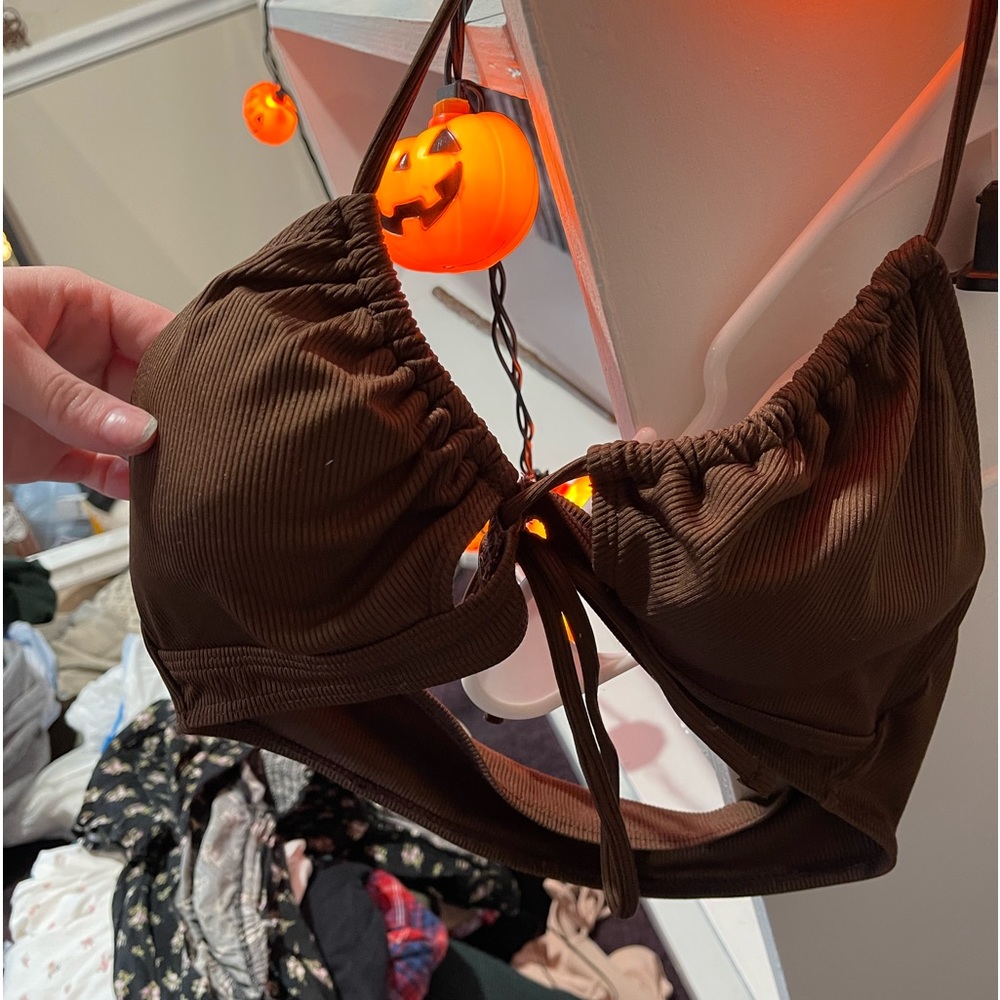 Shein Brown Bikini Top